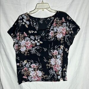 Floral Black Women's Top
